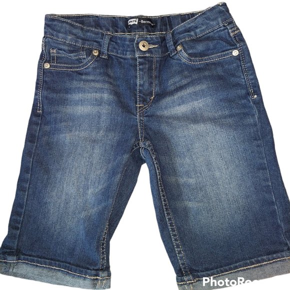Levi's Girl's Bermuda Jean Shorts Size 12 - Picture 2 of 5